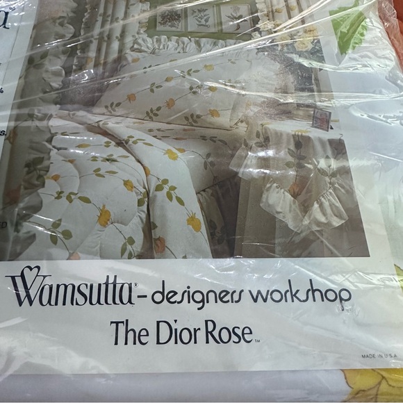 Vintage CHRISTIAN DIOR Wamsutta THE DIOR ROSE Single Twin Flat Sheet - Picture 5 of 7